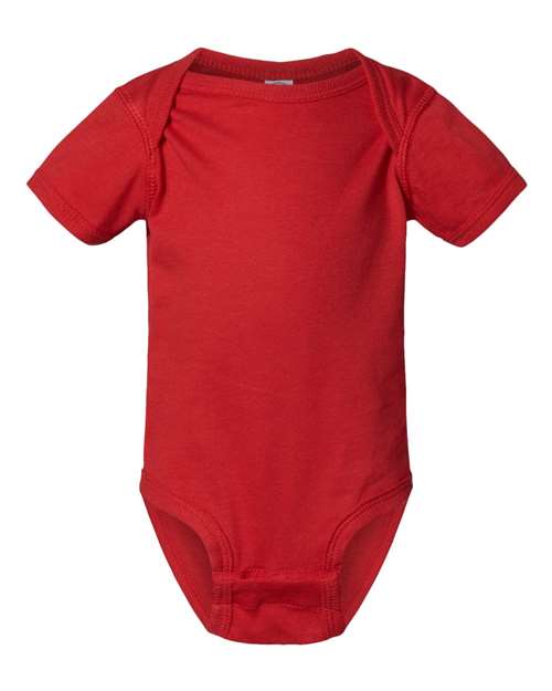 Rabbit Skins 4424, Infant Fine Jersey Bodysuit, Red
