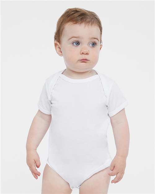 Rabbit Skins 4424, Infant Fine Jersey Bodysuit, White