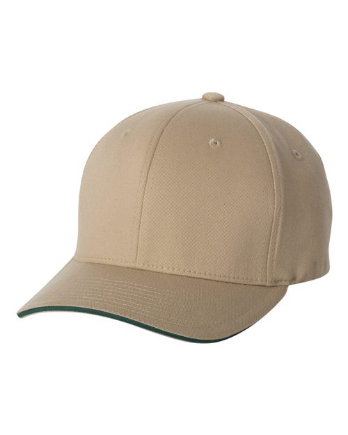Sandwich Visor Twill Cap - - 3634 16095 6277V Fitted Flexfit Hats Headwear Mens & Unisex Mid Profiles No Visible Logos