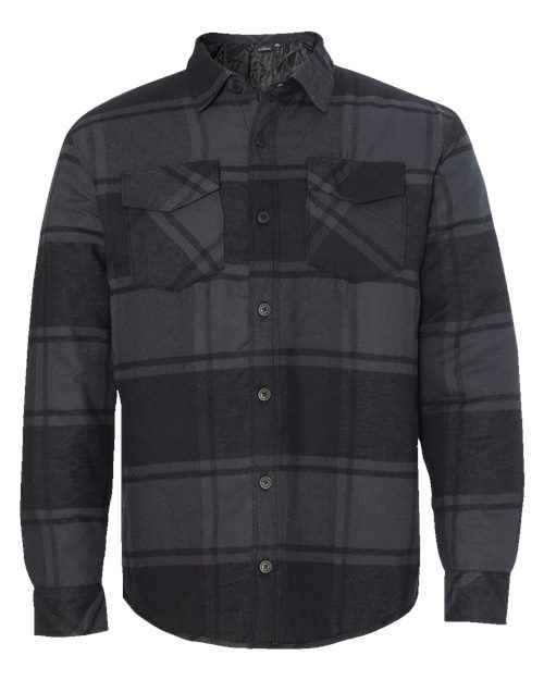 Men's Quilted Flannel Shirt Jacket - - 3678
