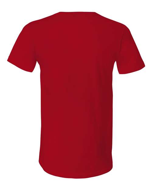 BELLA + CANVAS 3005, Unisex Jersey V-neck Tee, Red