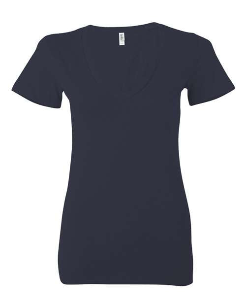 Women’s Jersey Deep V-Neck Tee - - 2259 Navy 4-4.9 oz 57306 6035 Adult BELLA + CANVAS Best Selling Brands Blends Company Store Female Faves Company Store Style Guide Company Store Tops Cotton - 100% Cotton - Combed Cotton - Over 50% Cotton - Ringspun Eco Dyed Fashion T-Shirts Fitted Go To Fashion Jersey Light (Under 5 oz) Neons No Treatment No Visible Logos Polyester - Over 50% Premium Fashion Ringspun S&S Deep Deals Short Sleeves Side Seams T-Shirts T-Shirts - Premium Tear Away Tops V-Neck Womens