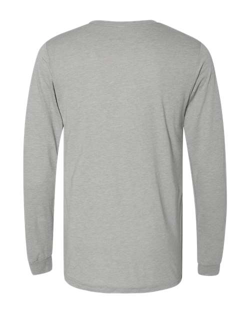 BELLA + CANVAS 3513, Unisex Triblend Long Sleeve Tee, Athletic Grey Triblend