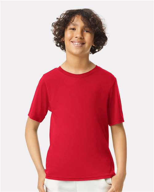 Gildan 42000B, Youth Performance T-shirt, Red