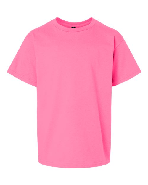 Gildan 2000B, Youth Ultra Cotton T-shirt, Safety Pink