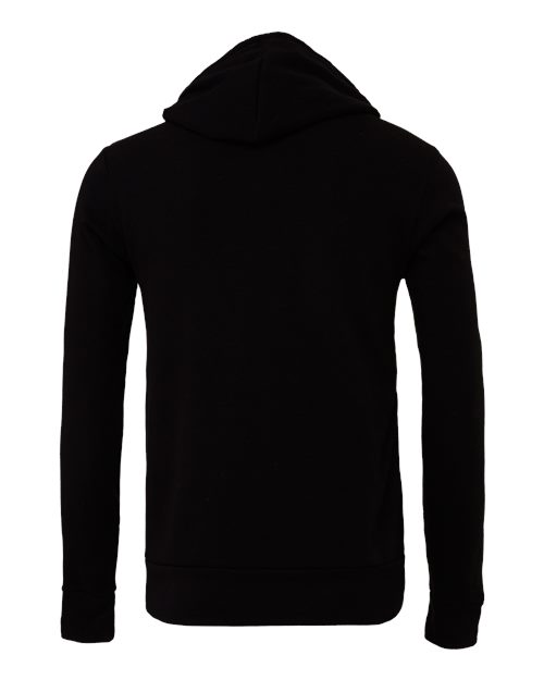 BELLA + CANVAS 3719, Unisex Sponge Fleece Hoodie Sweatshirt, Black