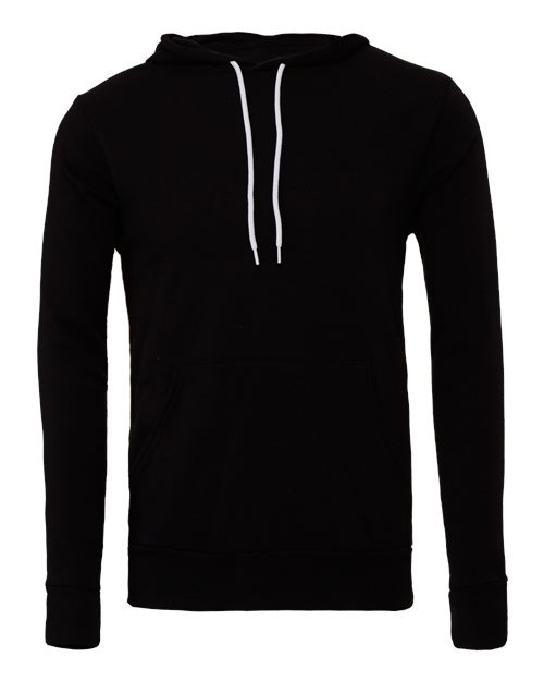 BELLA + CANVAS 3719, Unisex Sponge Fleece Hoodie Sweatshirt, Black