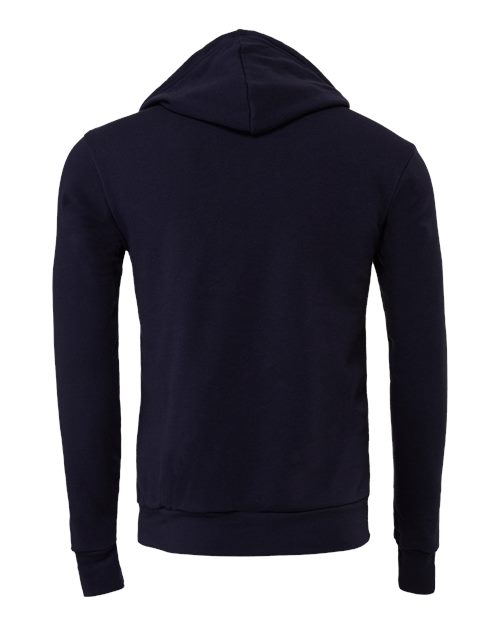 BELLA + CANVAS 3719, Unisex Sponge Fleece Hoodie Sweatshirt, Navy