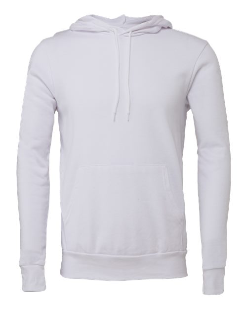 BELLA + CANVAS 3719, Unisex Sponge Fleece Hoodie Sweatshirt, White