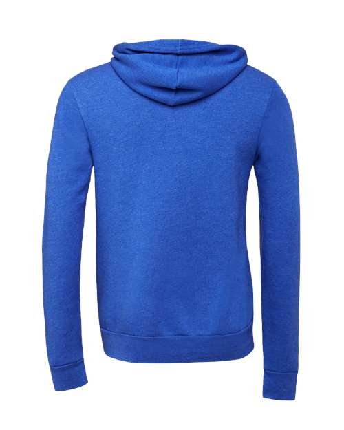 BELLA + CANVAS 3739, Unisex Sponge Fleece Full-zip Hoodie Sweatshirt, True Royal
