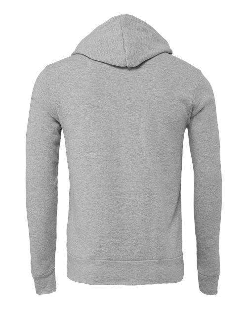BELLA + CANVAS 3719, Unisex Sponge Fleece Hoodie Sweatshirt, Athletic Heather