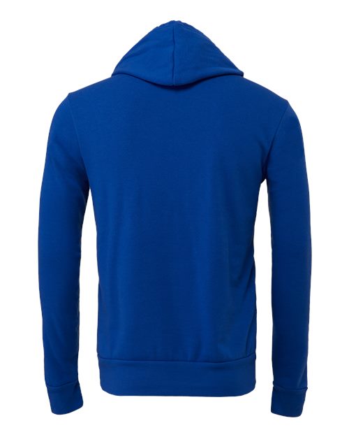 BELLA + CANVAS 3719, Unisex Sponge Fleece Hoodie Sweatshirt, True Royal