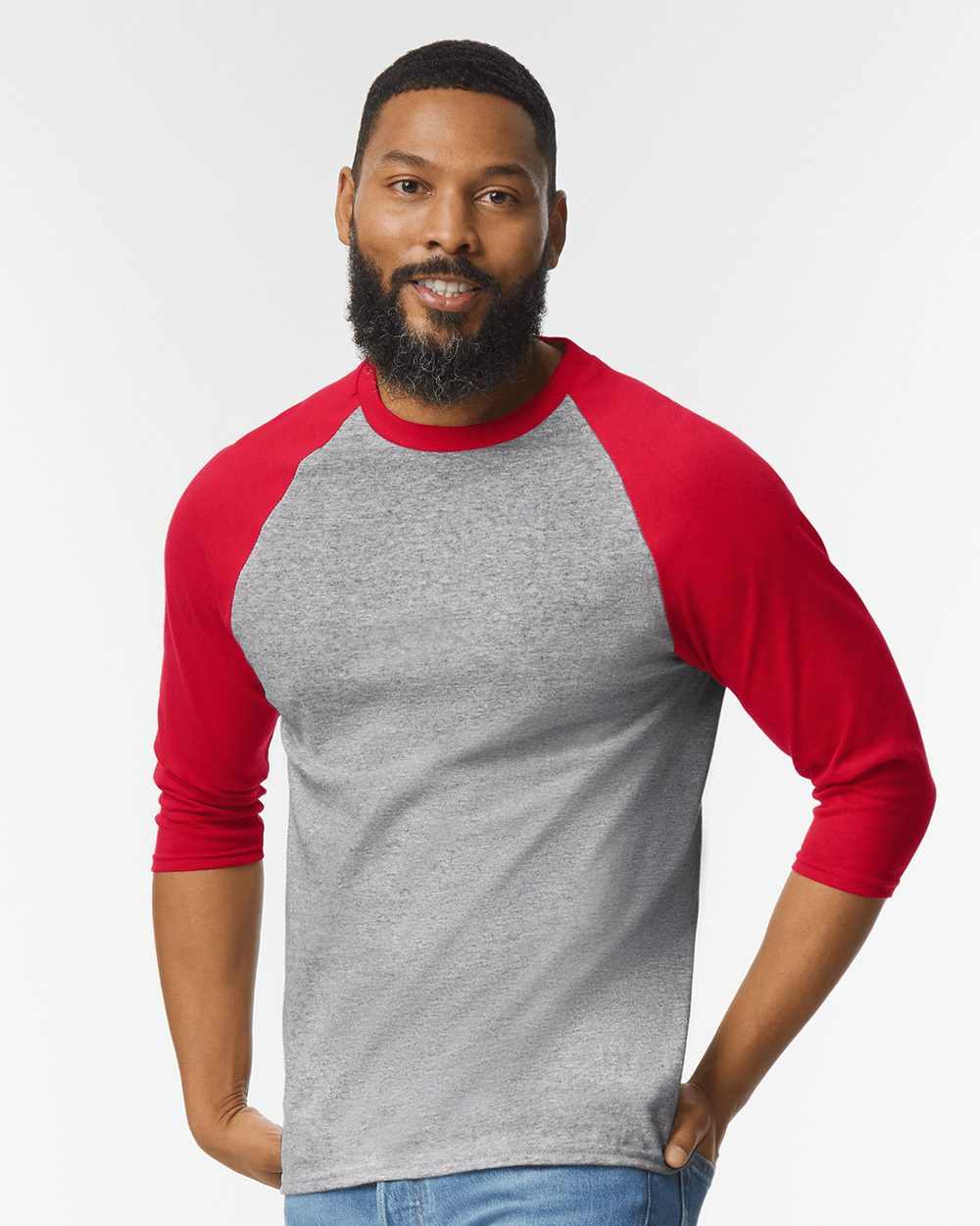 Gildan 3900, 5700 Unisex Heavy Cotton Raglan Three-quarter Sleeve T-shirt, Gildan 5700 Unisex Heavy Cotton Raglan Three-Quarter Sleeve T-Shirt