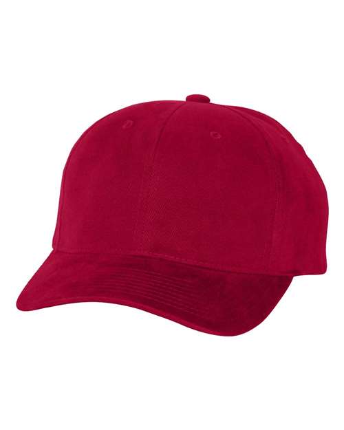 Structured Brushed Twill Cap - - 2995 Red One Size 6363V 73995 Adjustable Adult Cotton Go To Fashion Hats Headwear Hook and Loop Mid Profiles School & Team Six-Panel Structured YP Classics