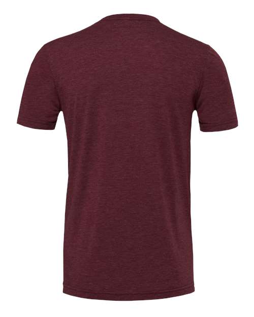 BELLA + CANVAS 3413, Triblend Tee, Maroon Triblend