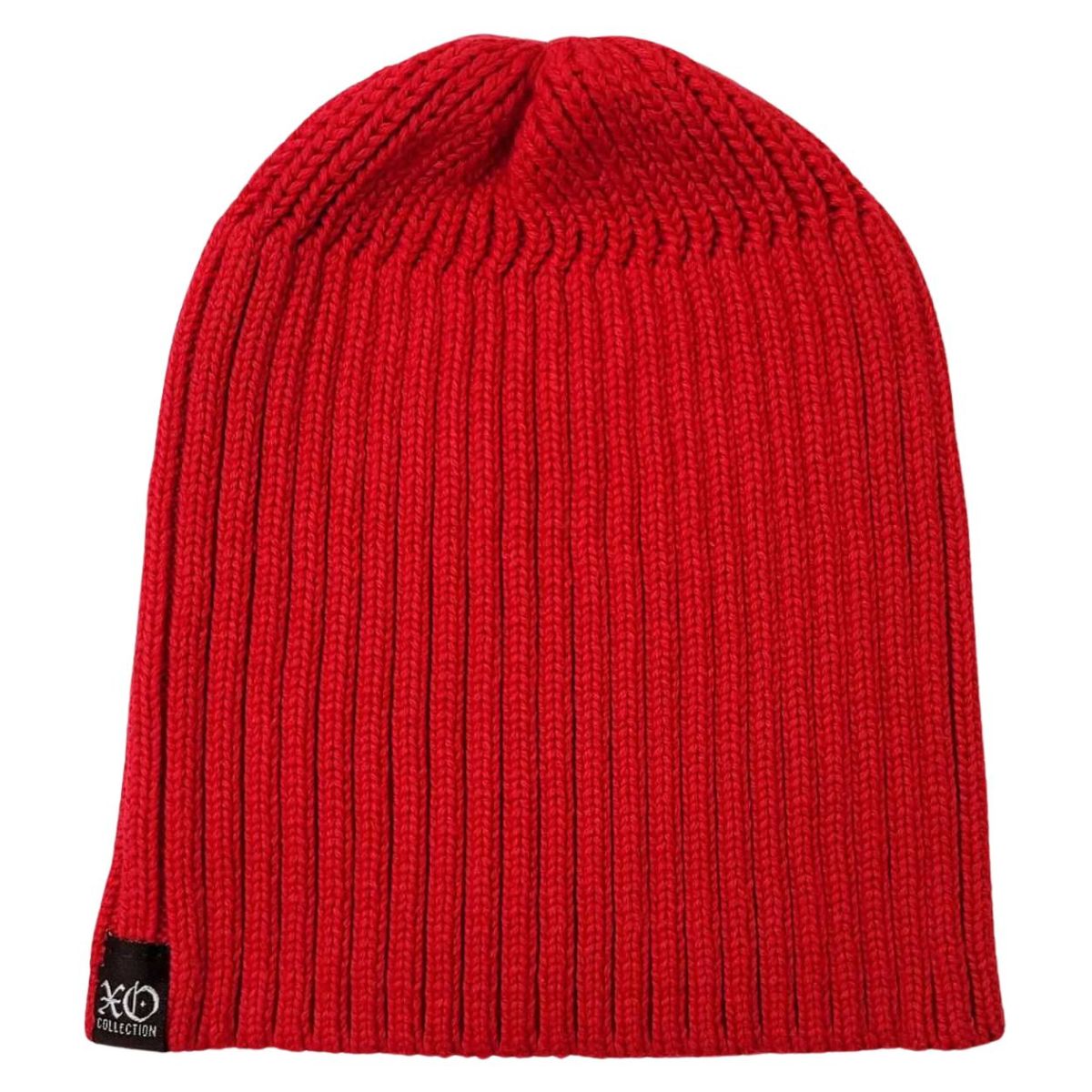 Plain Ribbed Beanie - Red & Washed Red Colours Red OSFA Dozen Special
