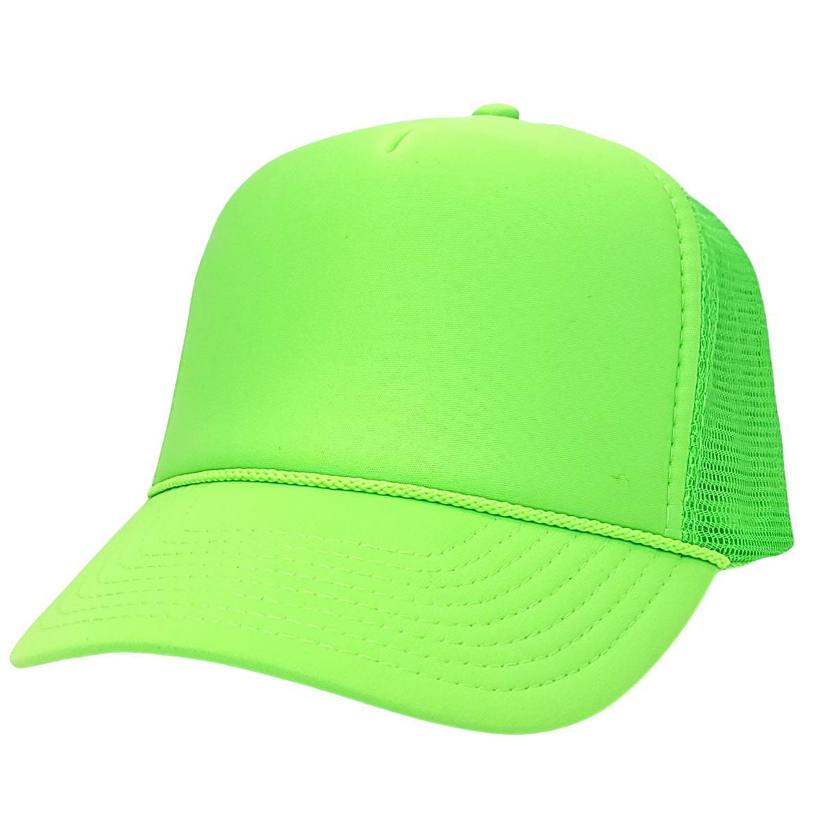 Trucker Cap - NS, Solid Colours Neon Lime OSFA Trucker Cap