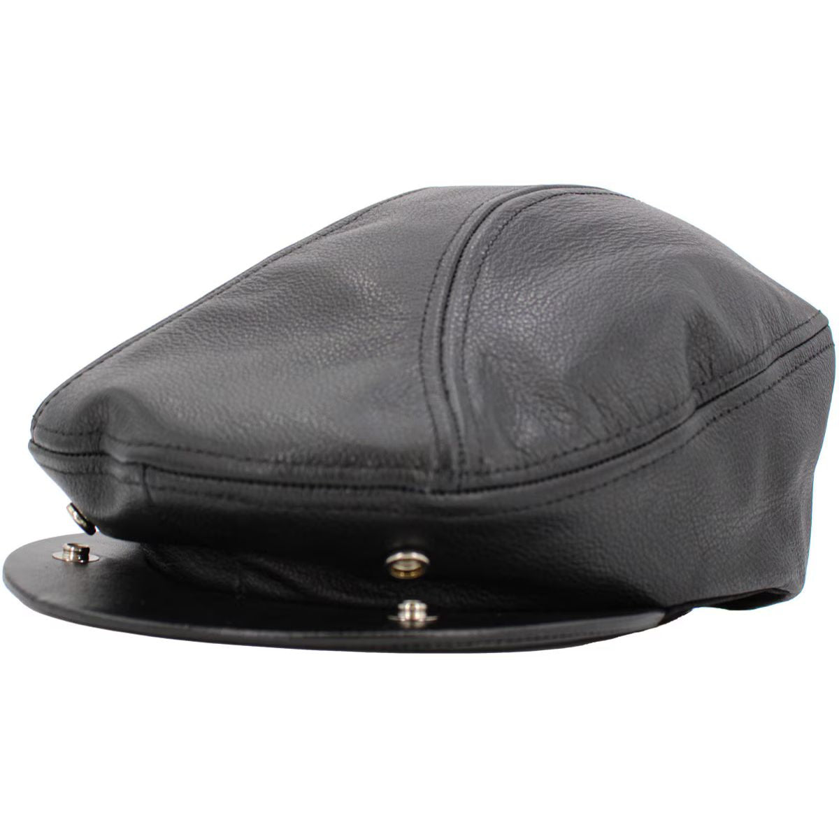 IVY Hat - Genuine Leather-Ascot, Black, S to XL Fashion Hat