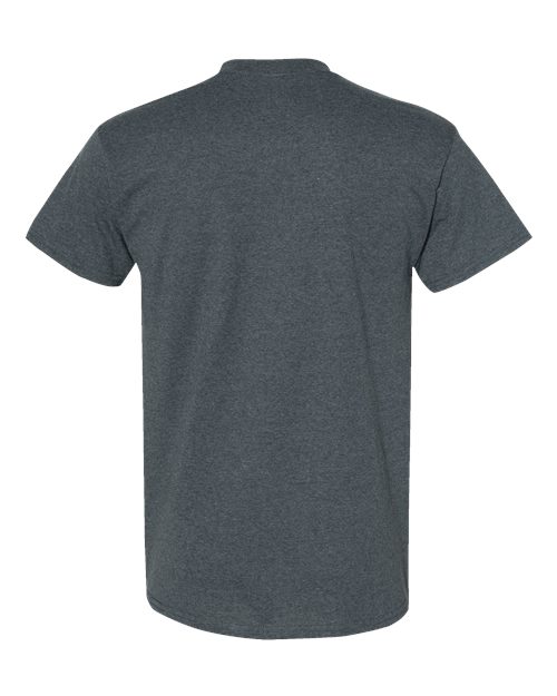 Gildan 5000, Unisex Heavy Cotton T-shirt, Dark Heather