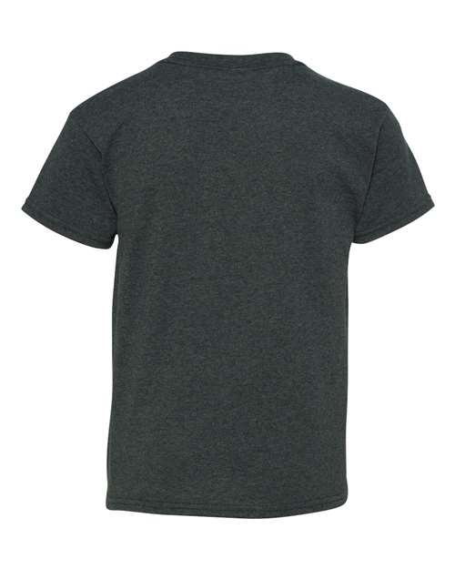 Gildan 5000B, Youth Heavy Cotton T-shirt, Dark Heather