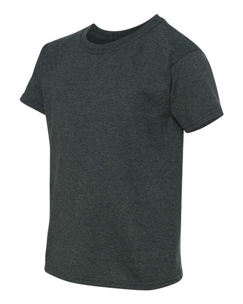 Gildan 5000B, Youth Heavy Cotton T-shirt, Dark Heather