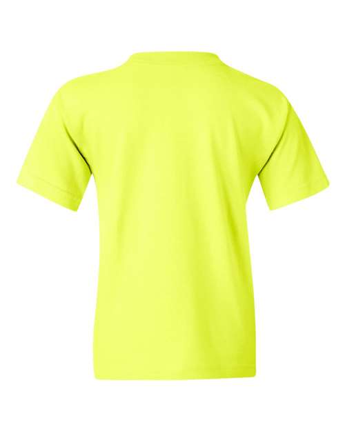 Gildan 5000B, Youth Heavy Cotton T-shirt, Safety Green