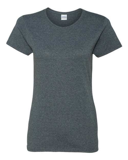 Gildan 5000L, Women's Heavy Cotton T-shirt, Dark Heather