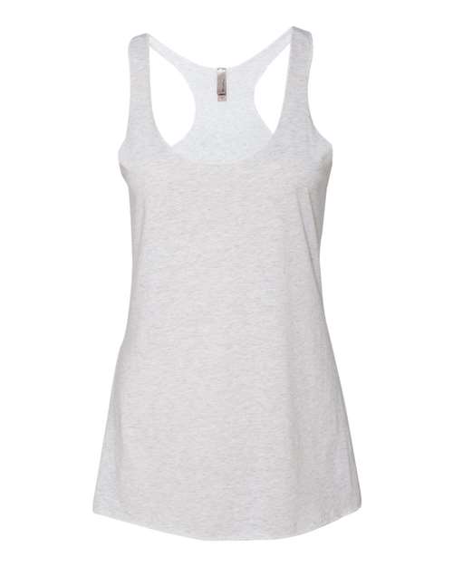 Next Level 6733, Women’s Triblend Racerback Tank, Heather White
