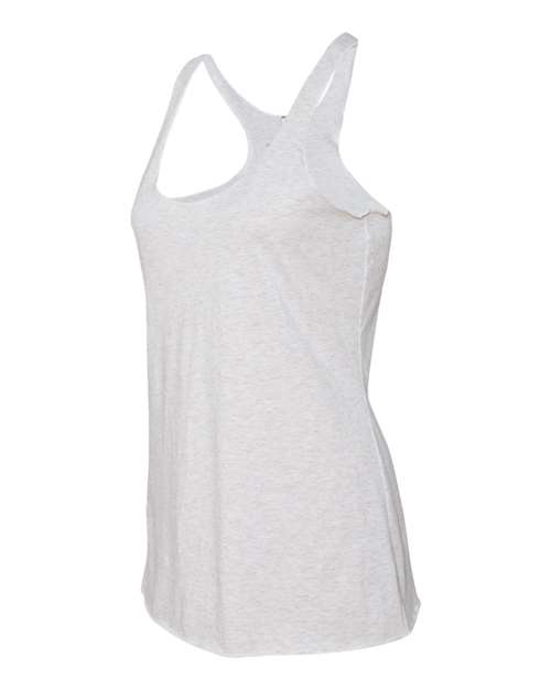 Next Level 6733, Women’s Triblend Racerback Tank, Heather White