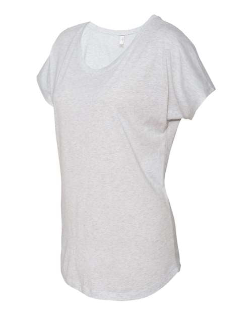 Next Level 6760, Women’s Triblend Dolman Tee, Heather White