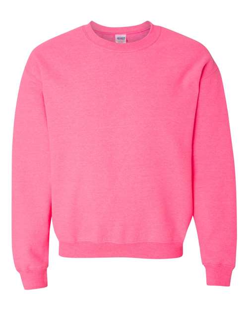 Gildan 18000, Unisex Heavy Blend Crewneck Sweatshirt, Safety Pink