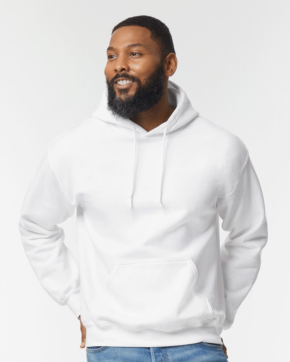 Gildan 12500, Unisex Dryblend Hooded Sweatshirt, Ash