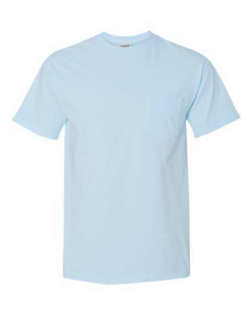Comfort Colors 6030, Unisex Garment-dyed Heavyweight Pocket T-shirt, Chambray