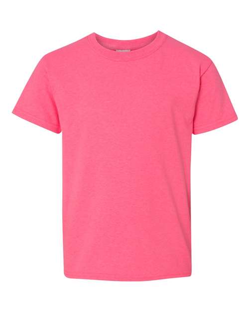 Gildan 5000B, Youth Heavy Cotton T-shirt, Safety Pink