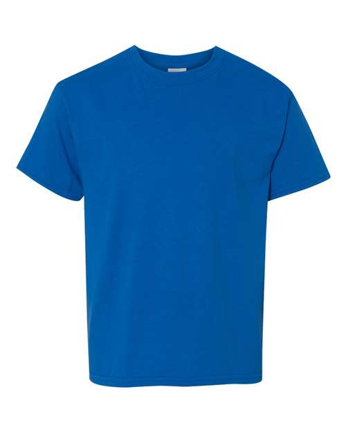 Gildan 5000B, Youth Heavy Cotton T-shirt, Neon Blue