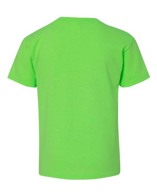 Gildan 5000B, Youth Heavy Cotton T-shirt, Neon Green