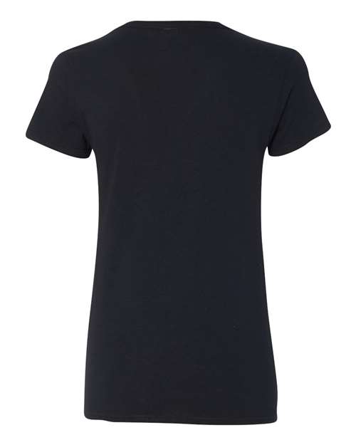 Gildan 5V00L, Women's Heavy Cotton V-neck T-shirt, Black