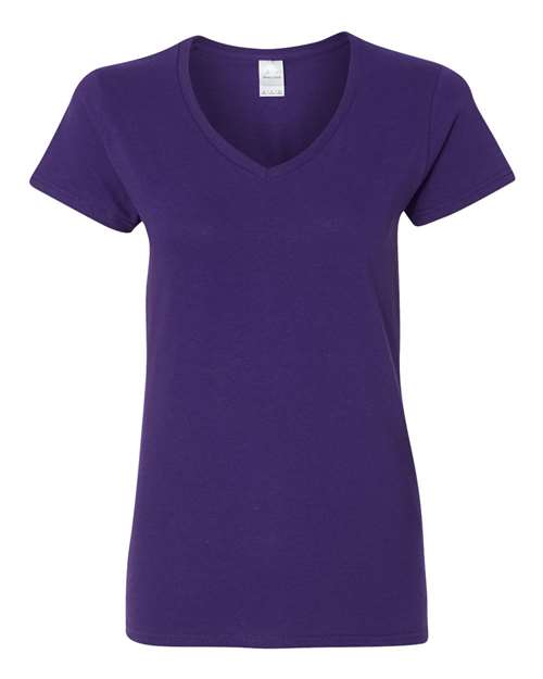 Gildan 5V00L, Women's Heavy Cotton V-neck T-shirt, Purple