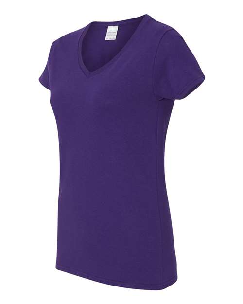 Gildan 5V00L, Women's Heavy Cotton V-neck T-shirt, Purple