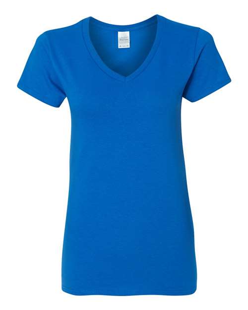 Gildan 5V00L, Women's Heavy Cotton V-neck T-shirt, Royal