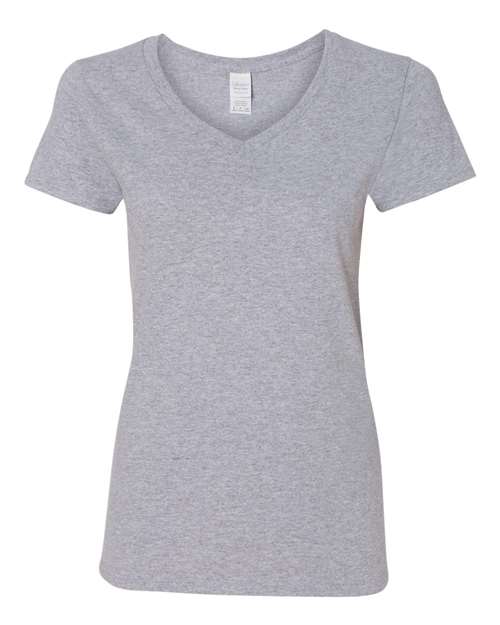Women's Heavy Cotton™ V-Neck T-Shirt - - 3461 Sport Grey 11760 5-5.9 oz 5V00L Best Selling Brands Core T-Shirts Cotton Cotton - 100% Cotton - Over 50% Eco-Friendly Fitted Gildan Go To Basics Missy No Visible Logos Regular (5-6 oz) Self Collar Short Sleeves Side Seams Socially Conscious Manufacturing Soft Cotton Technology Styles Sustainable Manufacturing Sustainable Styles T-Shirts T-Shirts - Premium Tear Away Tops V-Neck What's New CA Womens