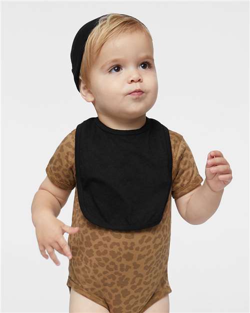Rabbit Skins 1005, Infant Premium Jersey Bib, Black