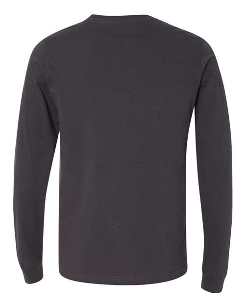 BELLA + CANVAS 3501, Unisex Jersey Long Sleeve Tee, Dark Grey