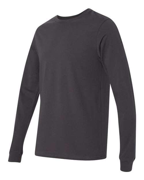 BELLA + CANVAS 3501, Unisex Jersey Long Sleeve Tee, Dark Grey