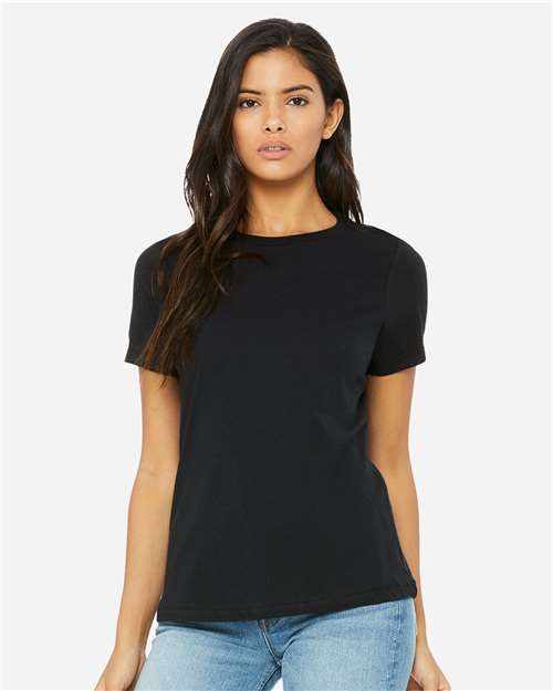 BELLA + CANVAS 6400, Women’s Relaxed Jersey Tee, Vintage Black