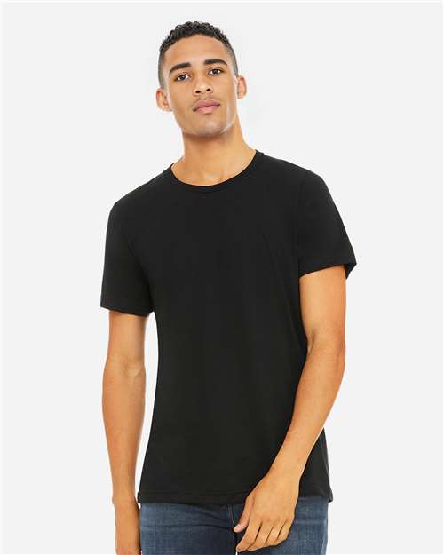 BELLA + CANVAS 3413, Triblend Tee, Solid Black Triblend