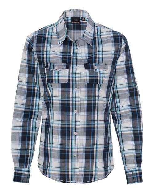 Women's Plaid Shirt - - 3666 Navy 3XL 20286 3-3.9 oz 5222 Adult Blends Burnside Cotton Cotton - Over 50% Cuffed / Cuffs Dress Shirts Fitted Juniors Light (Under 5 oz) Long Sleeves No Visible Logos Office Apparel and Workwear Plackets Plaid Pockets Polyester Premium Fashion Self Collar Side Seams Spread Collar Tops What's New Womens Wovens Wovens & Dress Shirts Yarn Dyed