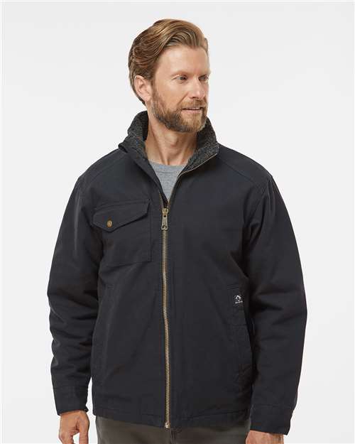 Men's Endeavor Canyon Cloth™ Canvas Jacket with Sherpa Lining - - 3711 Black 10-10.9 oz 2023 Fall Style Guide 5037 7-7.9 oz 80067 Adult Canvas Cotton Cotton - 100% Cuffed / Cuffs DRI DUCK FSG Off-Duty Workwear FSG Outdoor Recreation Full-Zips Heavy (Over 6 oz) Heavyweight Cold-Weather Champions Jackets Mens & Unisex Outerwear Pockets Premium Fashion Sherpa Socially Conscious Manufacturing Sustainable Styles Visible Logos What's New Workwear Zips