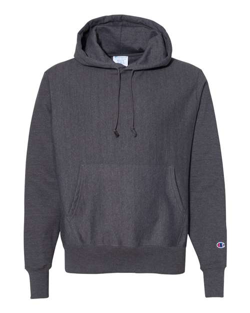 Champion S101, Unisex Reverse Weave Hooded Sweatshirt, Charcoal Heather