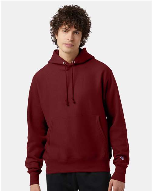 Champion S101, Unisex Reverse Weave Hooded Sweatshirt, Cardinal